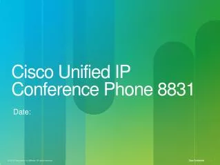 Cisco Unified IP Conference Phone 8831