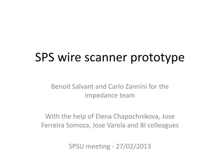 sps wire scanner prototype