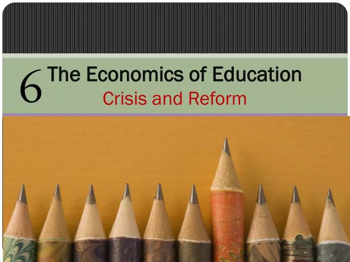 the economics of education crisis and reform