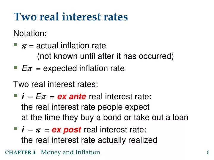 two real interest rates