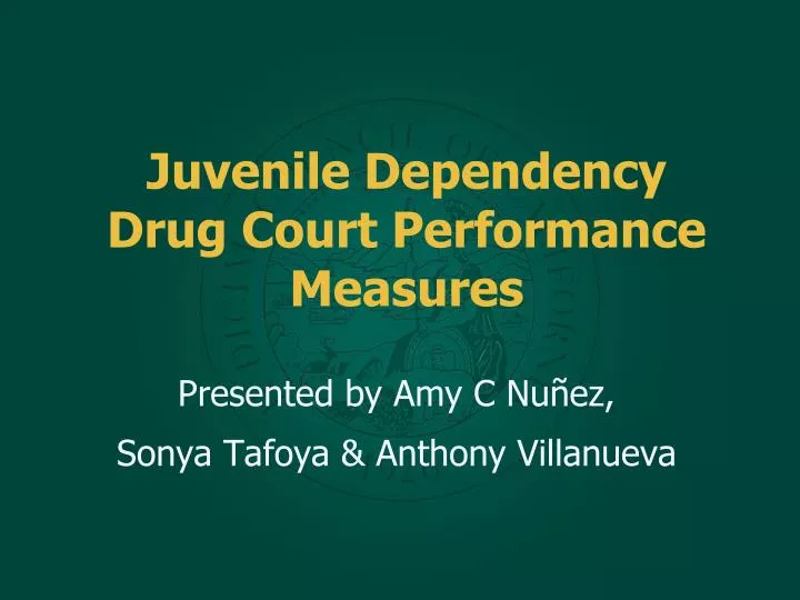 juvenile dependency drug court performance measures