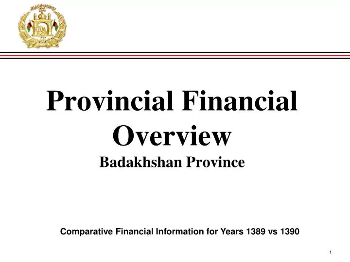 provincial financial overview badakhshan province