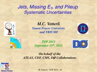 Jets, Missing E T , and Pileup Systematic Uncertainties