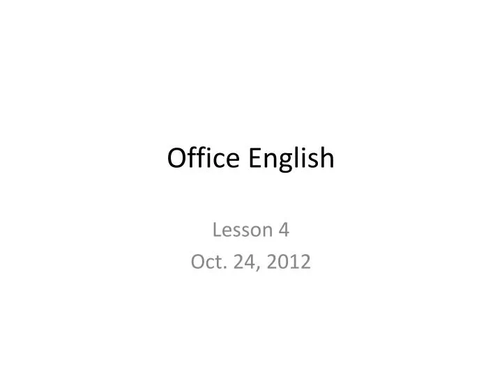 office english