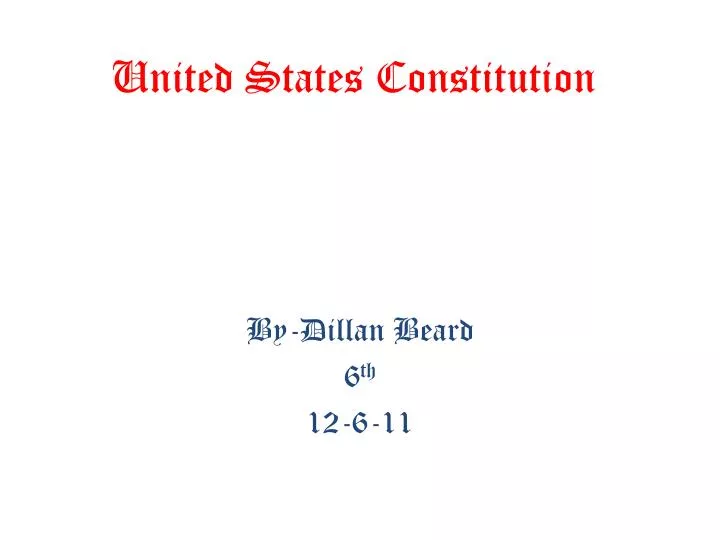 united states constitution