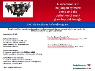 BACI ITS Employee Referral Program
