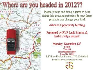 Arbonne Opportunity Meeting Presented by RVP Lesli Brisson &amp; EAM Evelyn Bennett