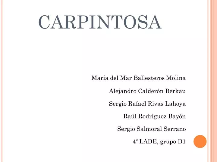 carpintosa