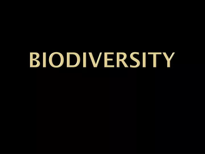 biodiversity