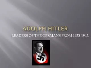 adolph hitler