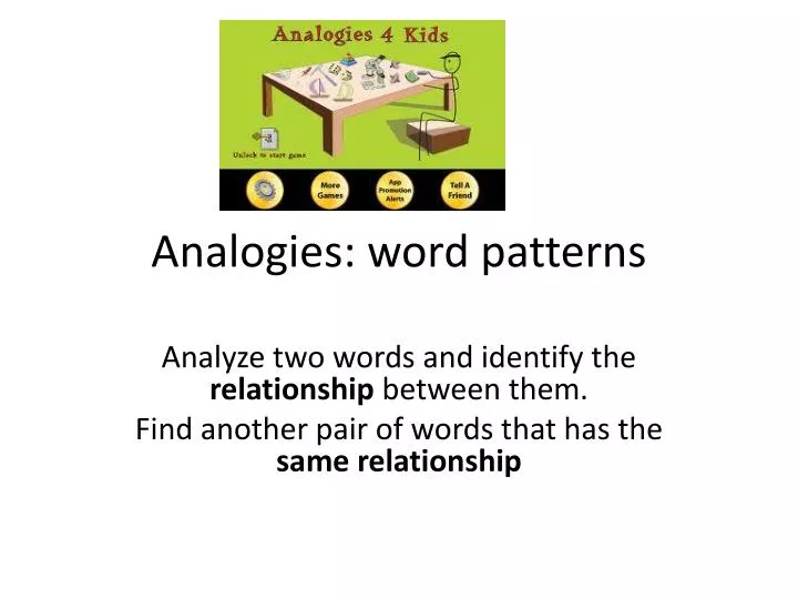 analogies word patterns