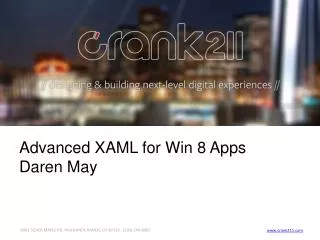 Advanced XAML for Win 8 Apps Daren May