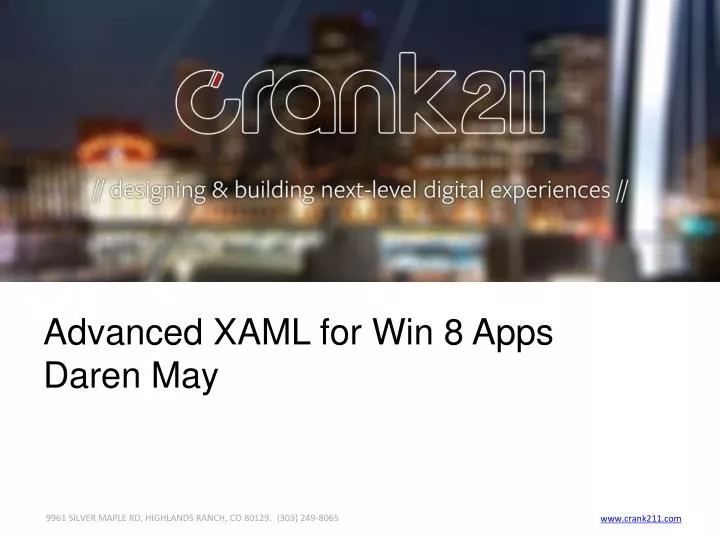 advanced xaml for win 8 apps daren may