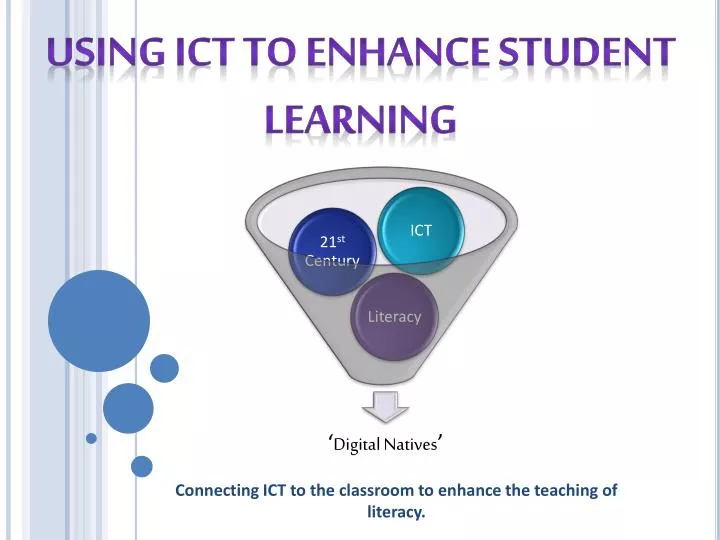 connecting ict to the classroom to enhance the teaching of literacy