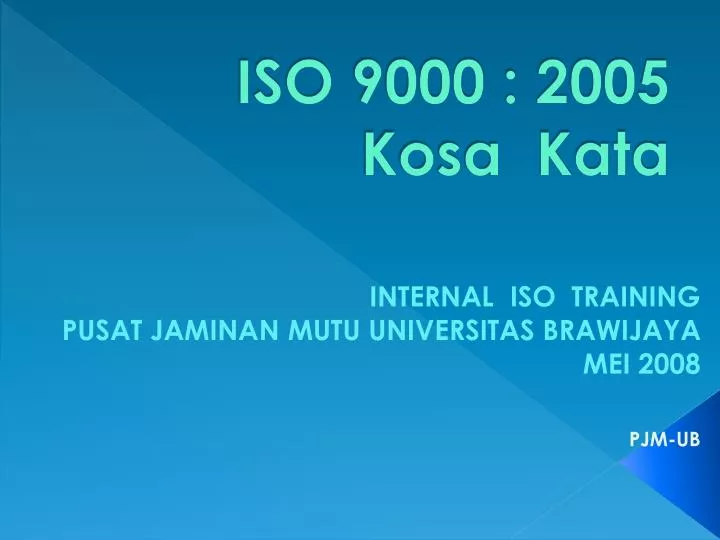 iso 9000 2005 kosa kata