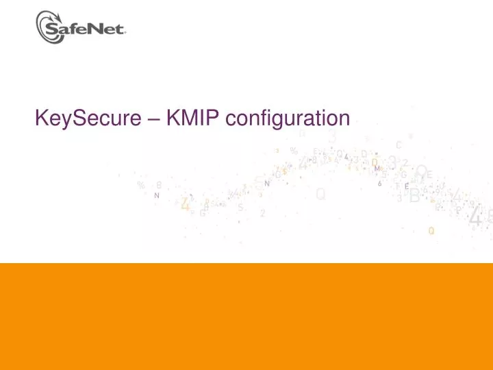 keysecure kmip configuration