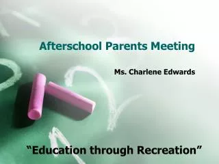 Afterschool Parents Meeting