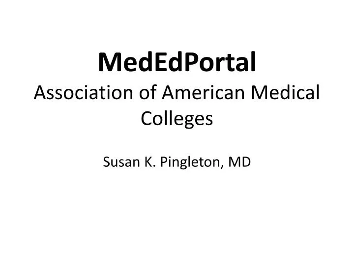 mededportal association of american medical colleges