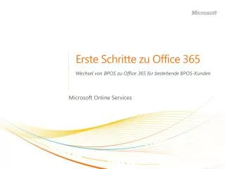 erste schritte zu office 365