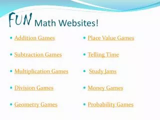 FUN Math Websites!