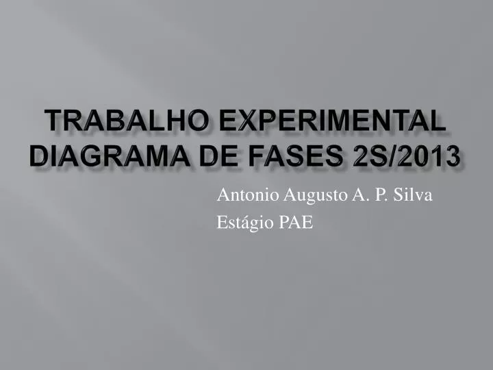 trabalho experimental diagrama de fases 2s 2013