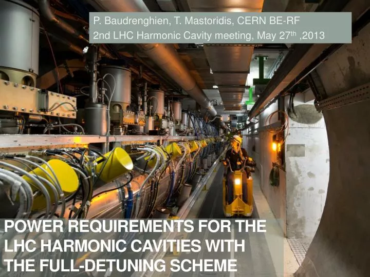 power requirements for the lhc harmonic cavities with the full detuning scheme
