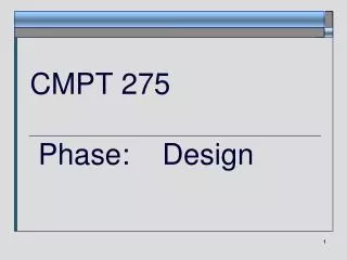 CMPT 275 Phase: Design