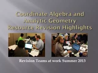 coordinate algebra and analytic geometry resource revision highlights