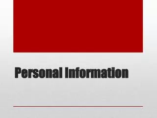 Personal Information