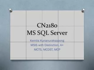CN2180 MS SQL Server