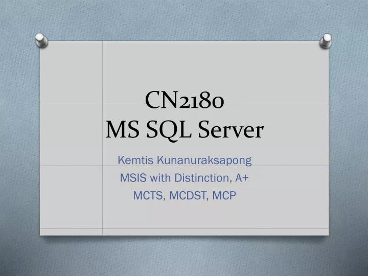 cn2180 ms sql server