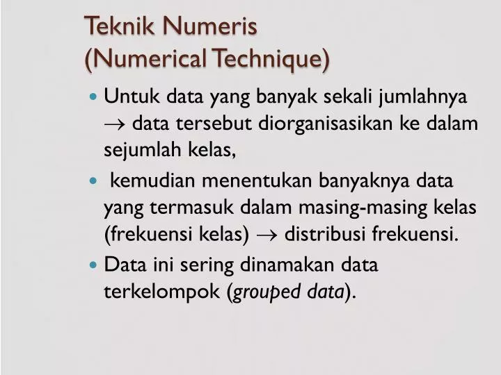 teknik numeris numerical technique