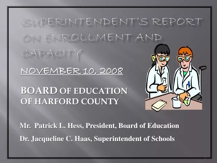superintendent s report on enrollment and capacity
