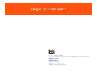 juegos de la memoria