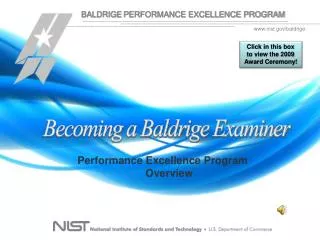 Becoming a Baldrige Examiner