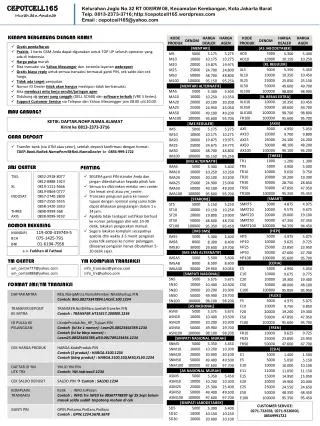 Cepotcell165 Murah dan Amanah