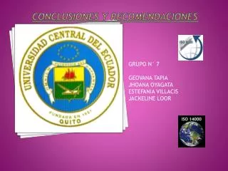 conclusiones y recomendaciones