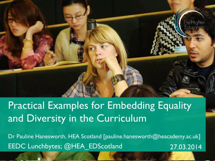 practical examples for embedding equality and diversity in the curriculum