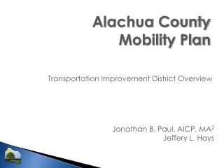 Alachua County Mobility Plan