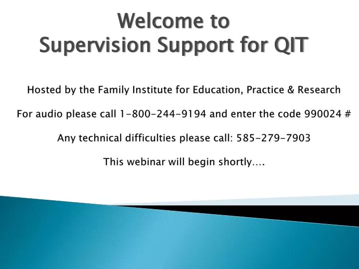 welcome to supervision support for qit