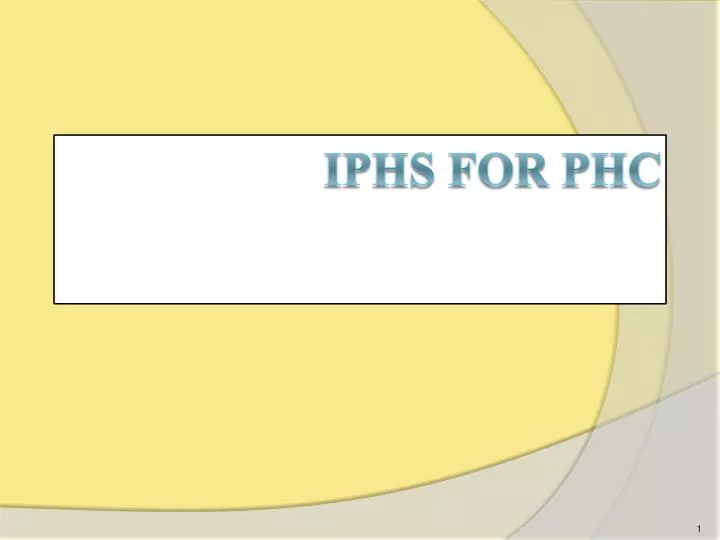 iphs for phc