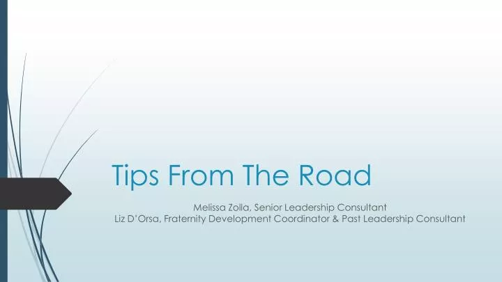 tips from the road