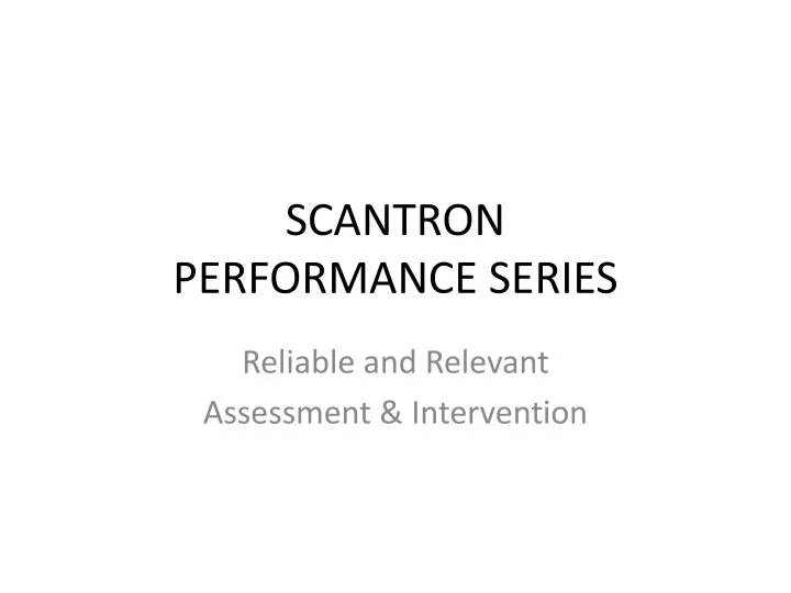 scantron performance series