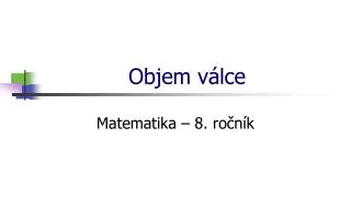objem v lce