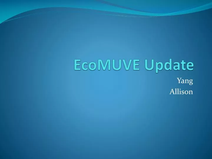 ecomuve update