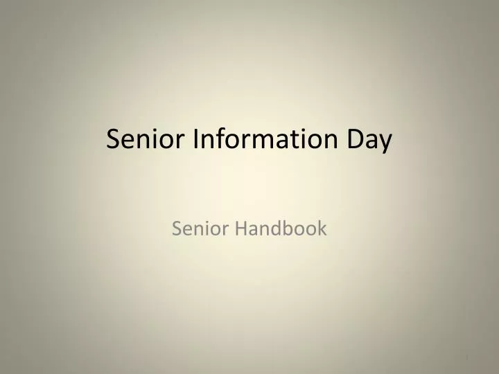 senior information day