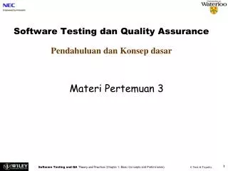 software testing dan quality assurance pendahuluan dan konsep dasar
