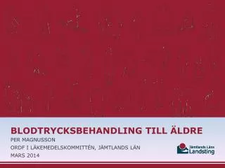blodtrycksbehandling till ldre