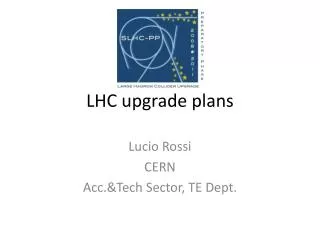 LHC upgrade plans