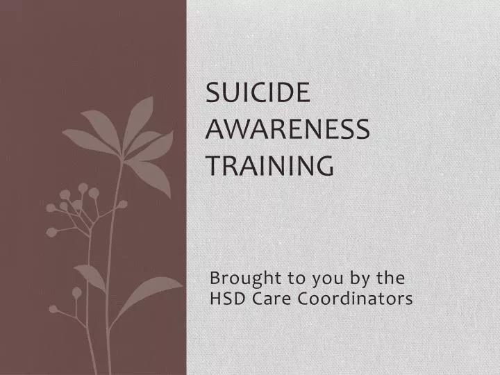 suicide awareness training